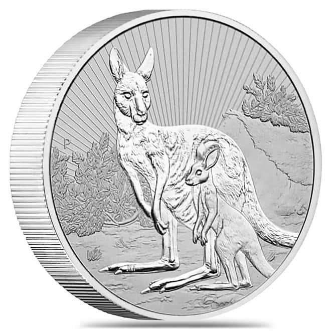 Monster Box of 100 - 2023 2 oz Silver Piedfort Kangaroo Mother and Baby Perth Mint BU