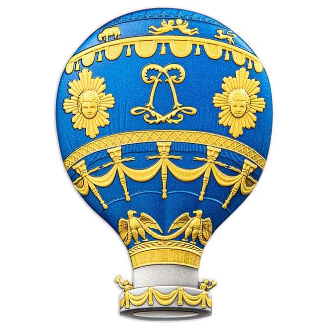 2023 Burundi 2 oz Silver Hot Air Balloon Shaped Coin .999 Fine