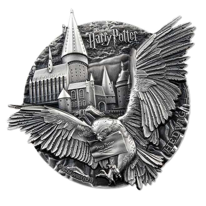 2023 Cook Islands 5 oz Silver Harry Potter Hedwig Coin