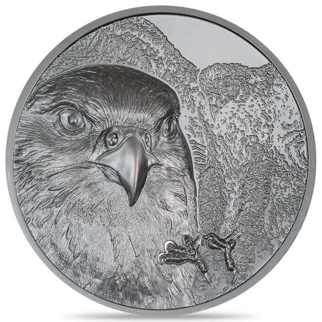 2023 Mongolia 2 oz Silver Falcon Coin .999 Fine