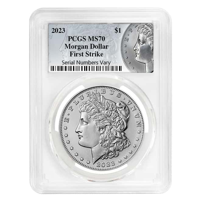 2023 Morgan / Peace Silver Dollar 2-Coin Set PCGS MS 70 FS (Morgan/Peace Label)