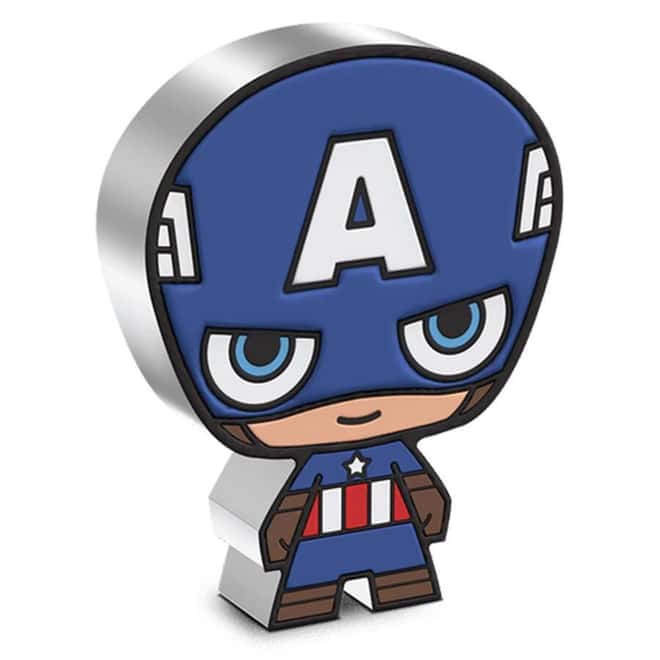 2023 Niue 1 oz Marvel Captain America Silver Chibi Coin