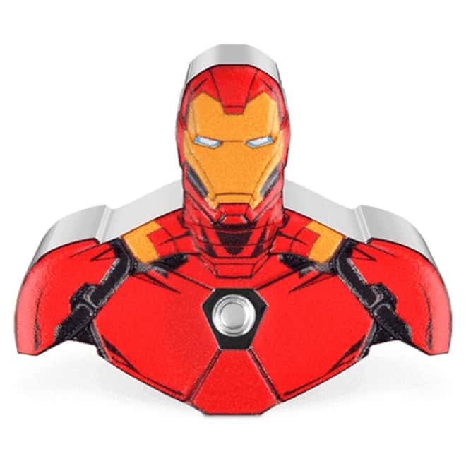 2023 Niue 1 oz Marvel Iron Man Shaped Silver Coin