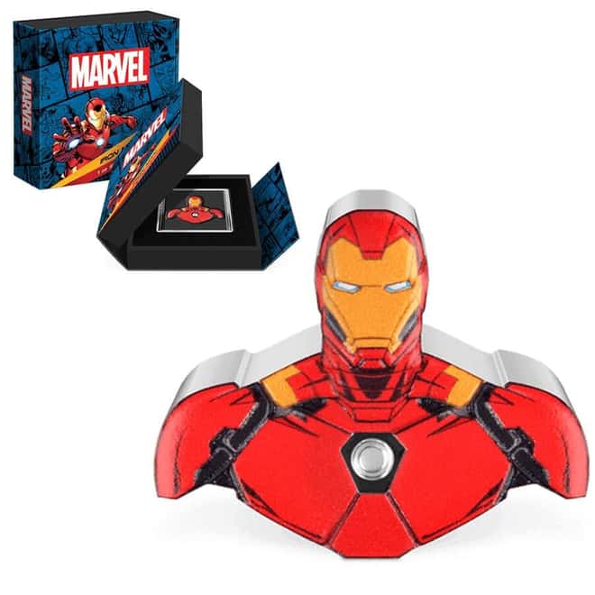 2023 Niue 1 oz Marvel Iron Man Shaped Silver Coin
