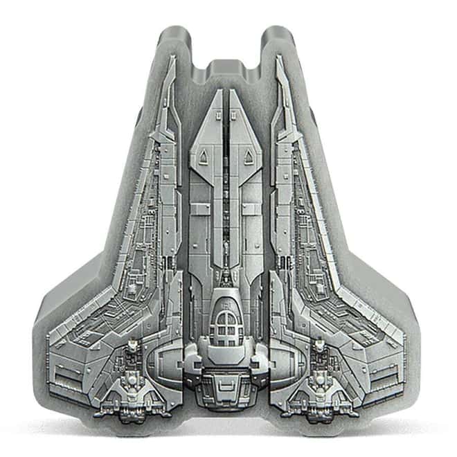 2023 Niue 3 oz Star Wars Mandalorian Bo-Katan's Gauntlet Starfighter Silver Coin