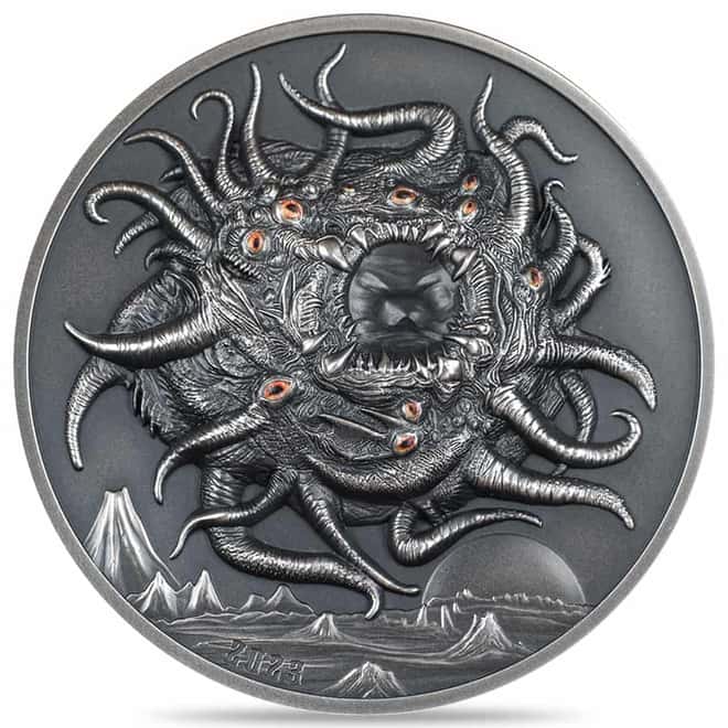 2023 Palau 3 oz Silver H. P. Lovecraft Azathoth Coin .9999 Fine