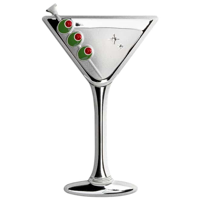 2023 Samoa 10 gram Silver Martini Shaped Coin