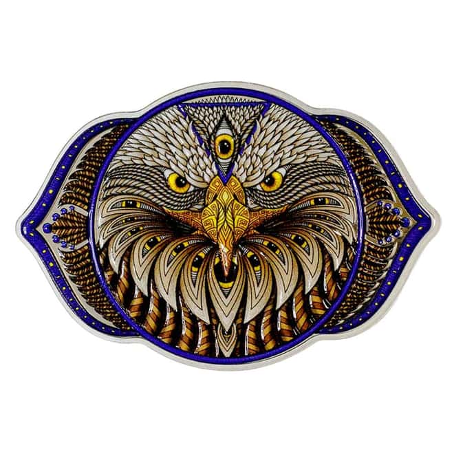 2023 SI 2 oz Eagle of the 6th Chakra Colorized Silver Coin