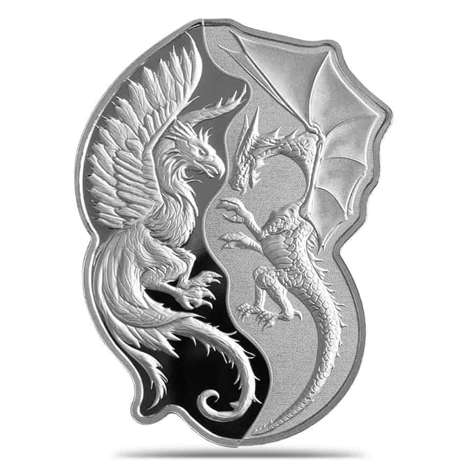 2023 SI 2 x 1 oz Silver Phoenix vs Dragon 2-Coin Set