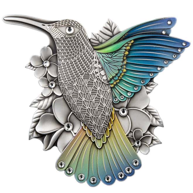 2023 Vanuatu 1/2 Kilo Silver Hummingbird Shaped Coin .999 Fine