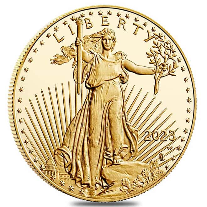 2023-W 1/10 oz $5 Proof Gold American Eagle (w/Box & COA)
