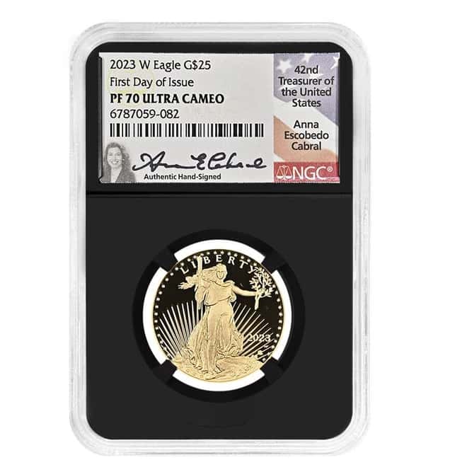 2023-W 1/2 oz $25 Proof Gold American Eagle NGC PF 70 UCAM FD (Cabral)