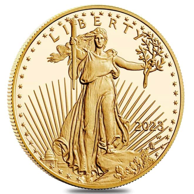 2023-W 1/2 oz $25 Proof Gold American Eagle (w/Box & COA)