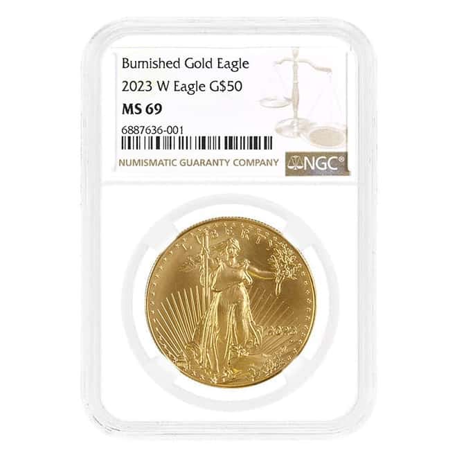 2023-W 1 oz $50 Burnished Gold American Eagle NGC MS 69