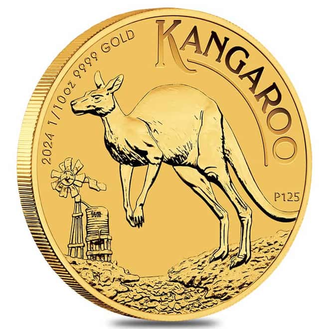 2024 1/10 oz Australian Gold Kangaroo Perth Mint BU