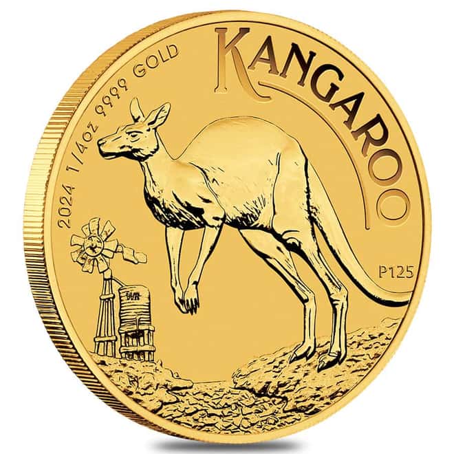 2024 1/4 oz Australian Gold Kangaroo Perth Mint BU
