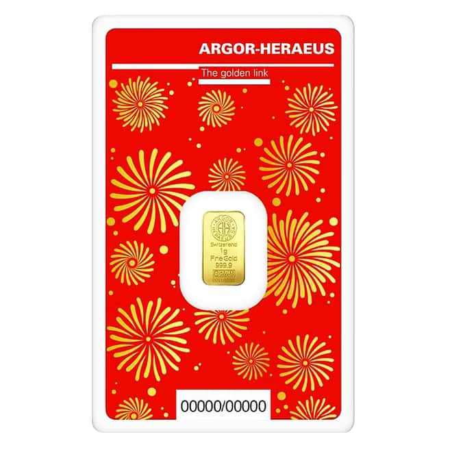 2024 1 gram Argor Heraeus Lunar Dragon Gold Bar (In Assay)