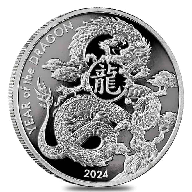 Lot of 500 - 2024 1 oz Asahi Lunar Dragon Silver Round .999 Fine