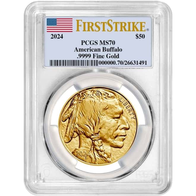 2024 1 oz Gold American Buffalo PCGS MS 70 FS