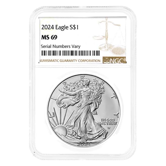 Lot of 20 - 2024 1 oz Silver American Eagle NGC MS 69
