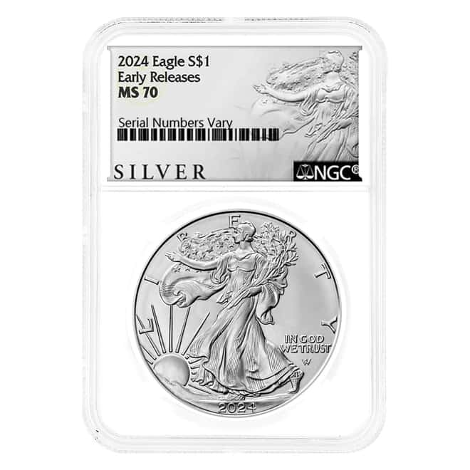 2024 1 oz Silver American Eagle NGC MS 70 ER Liberty
