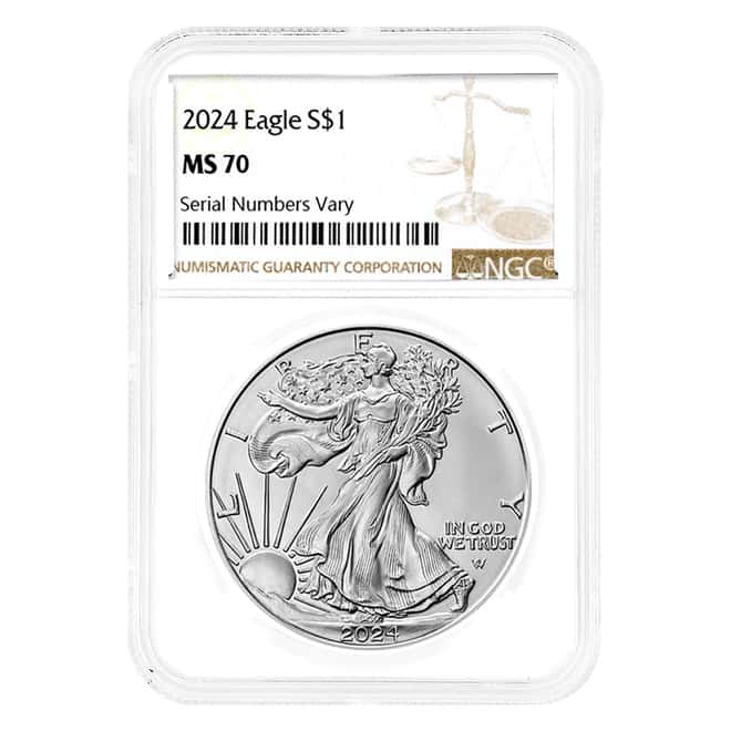 Lot of 20 - 2024 1 oz Silver American Eagle NGC MS 70