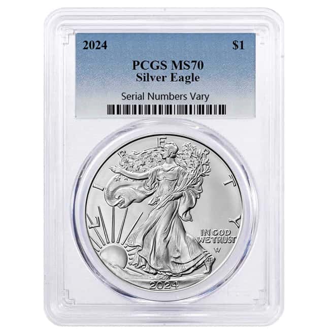 Box of 20 - 2024 1 oz Silver American Eagle PCGS MS 70
