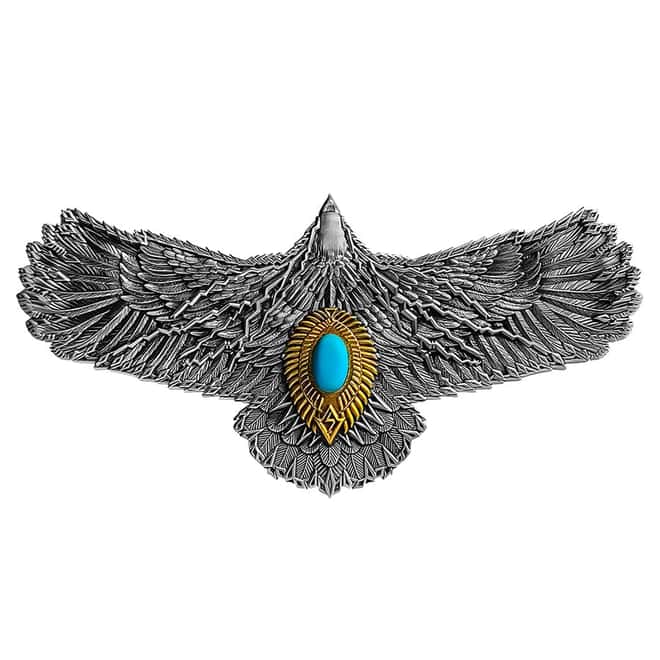 2024 Cameroon 2 oz Thunder Bird Shaped Silver Coin .999 Fine