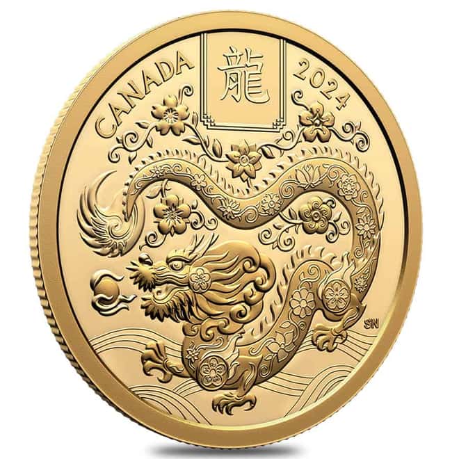 2024 Canada 1/2 oz Lunar Year of the Dragon Proof Gold Coin