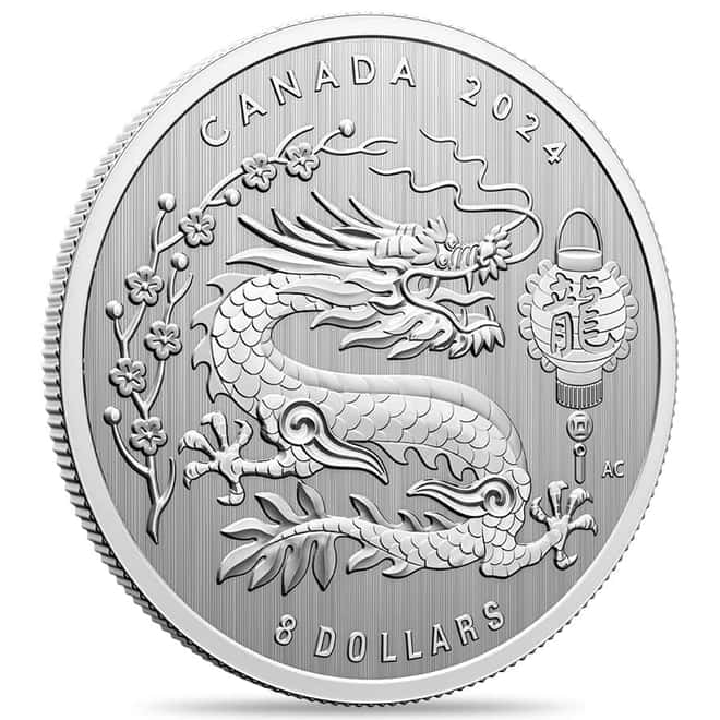 2024 Canada 1/4 oz Lunar Year of the Dragon Silver Coin