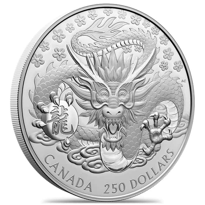 2024 Canada 1 Kilo Lunar Year of the Dragon Silver Coin
