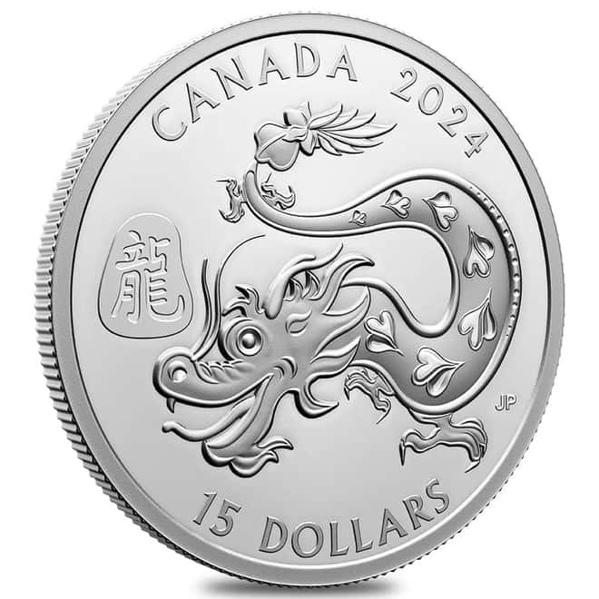 2024 Canada 1 oz Lunar Year of the Dragon Proof Silver Coin