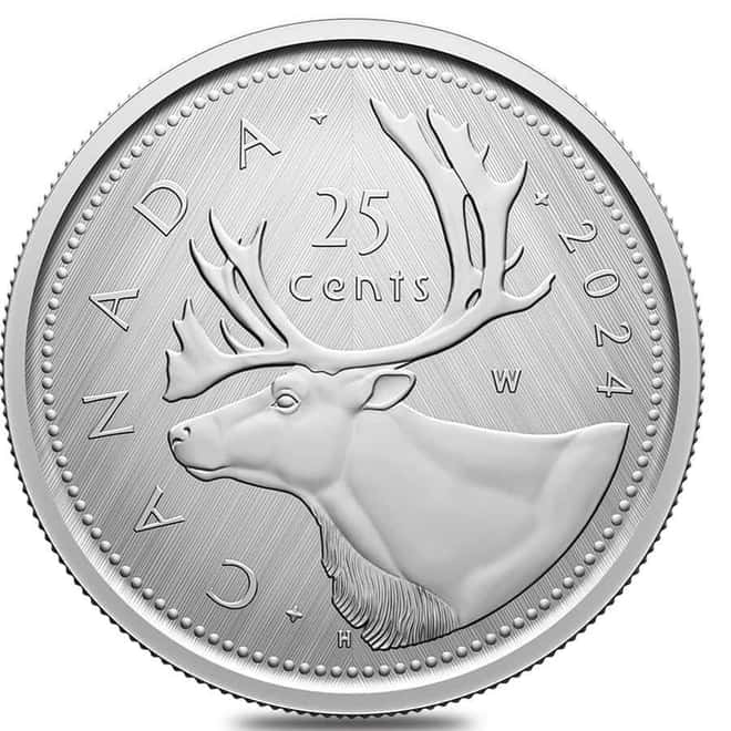 2024 Canada 1 oz Silver W Mint Mark Caribou Tribute Coin