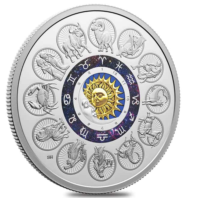 2024 Canada 2 oz Proof Silver Signs of the Zodiac Coin