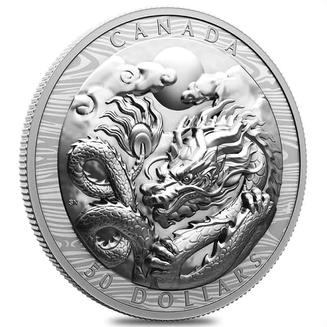 2024 Canada 3 oz Year Of The Dragon High Relief Silver Coin