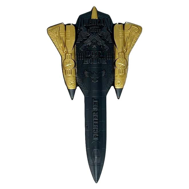 2024 Chad 2 oz Silver Fighter Jet Black & Gold Shaped Coin .999 Fine
