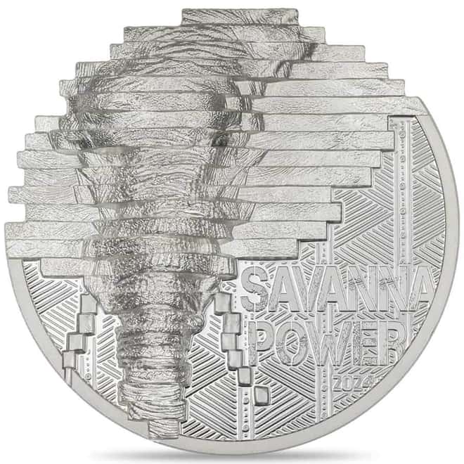 2024 Cook Islands 2 oz Silver Reconstruction Elephant Coin