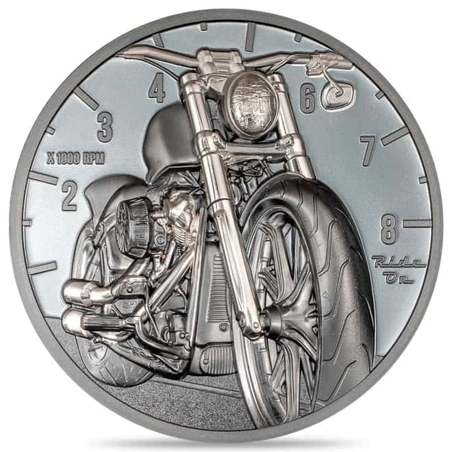 2024 Cook Islands 2 oz Silver The Journey Motorbike Coin