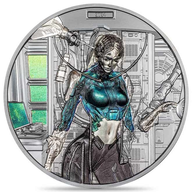 2024 Cook Islands 3 oz Silver Cyber Queen Rebirth Coin