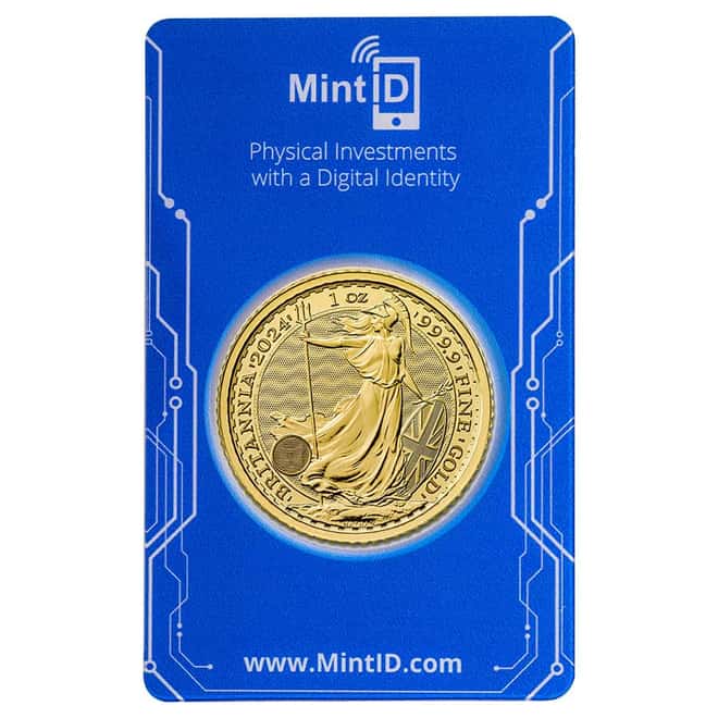 2024 Great Britain 1 oz Gold Britannia BU (MintID NFC Scan Card)