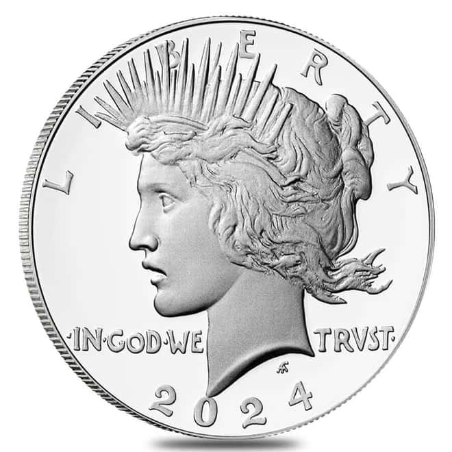 2024-S Proof Peace Silver Dollar .999 Fine (w/Box & COA)