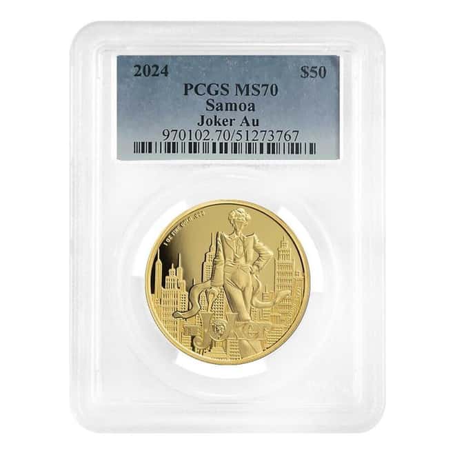 2024 Samoa 1 oz DC Comics The Joker Gold Coin PCGS MS 70
