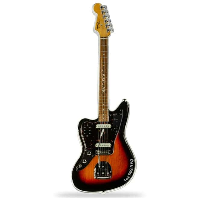 2024 Solomon Islands 1 oz Silver Fender® Jaguar Guitar Coin