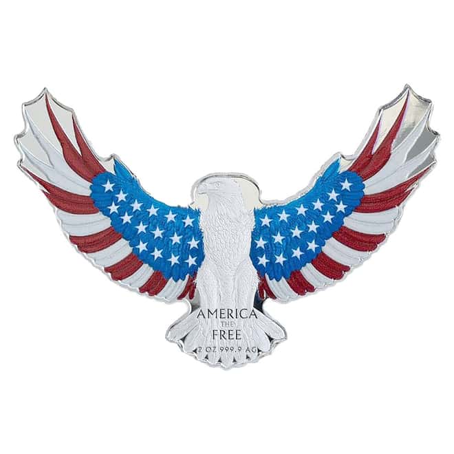 2024 Solomon Islands 2 oz America the Free Bald Eagle Silver Coin