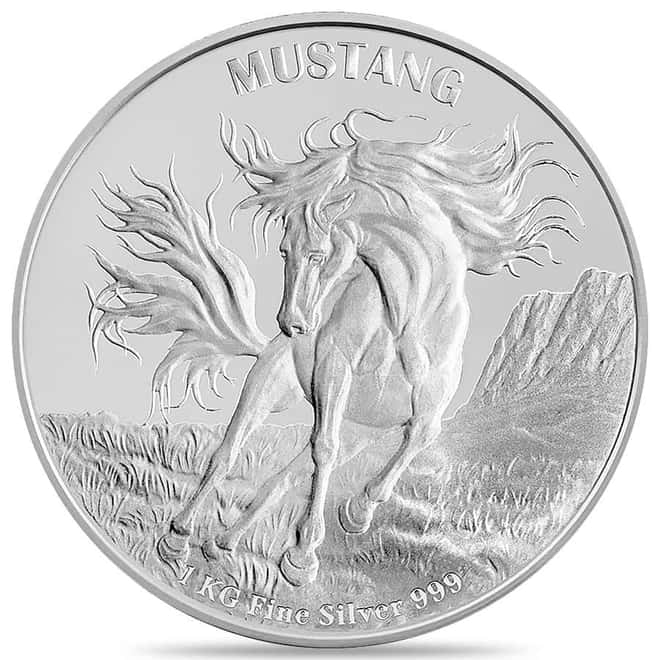 2024 Tokelau 1 Kilo Mustang Silver Coin .999 Fine