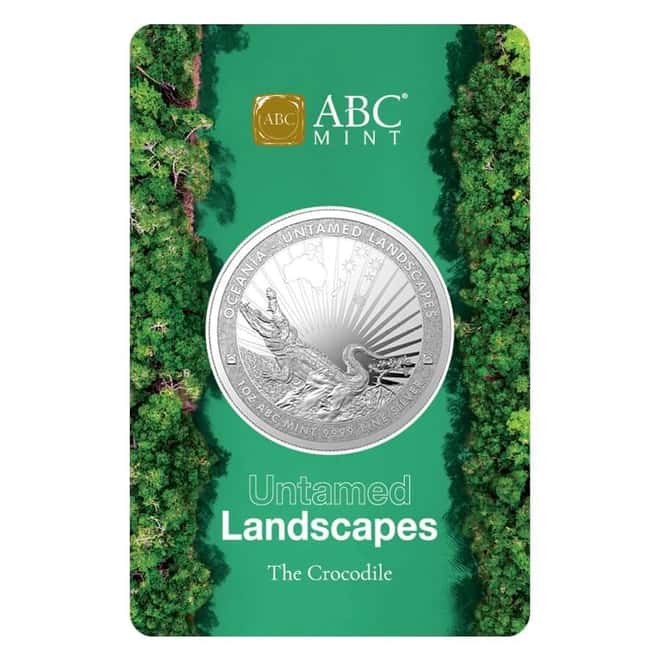 2024 Tokelau 1 oz Crocodile Untamed Landscapes Silver Coin (in Assay)