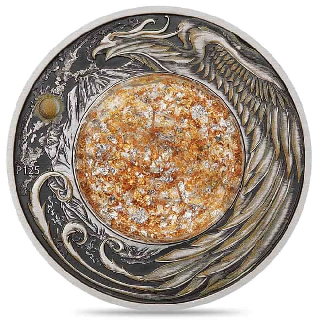 2024 Tuvalu 2 oz Alicanto Antiqued Silver Coin .9999 Fine