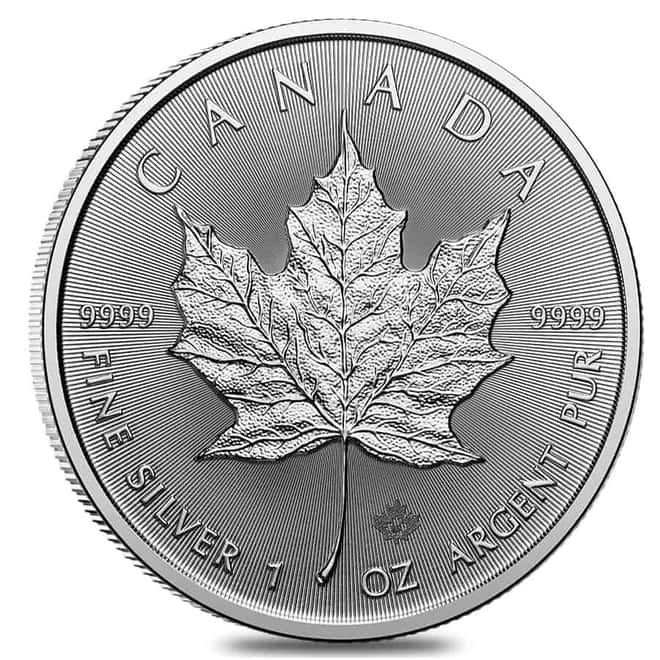 Silver at Spot - 2025 1 oz Canadian Silver Maple Leaf Coin BU