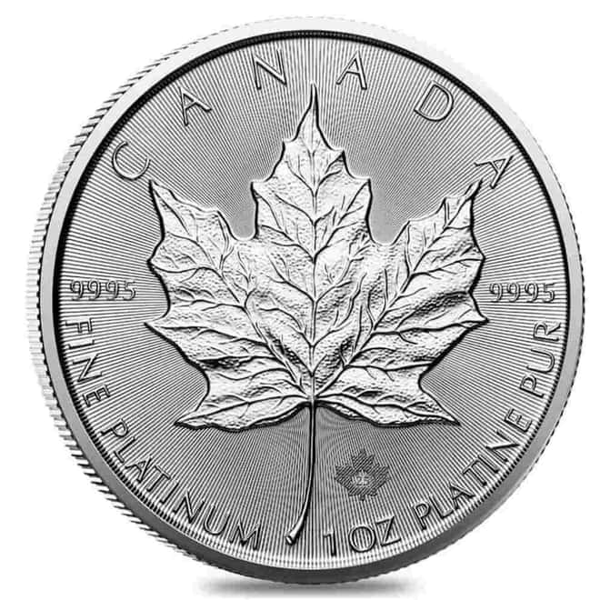 2025 1 oz Platinum Canadian Maple Leaf $50 Coin BU
