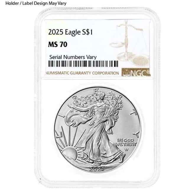 2025 1 oz Silver American Eagle NGC MS 70